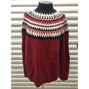 Croft & Barrow Sweater Size Large Women RED Long Sleeve Crew Neck Knit T…